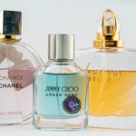close up shot of perfume bottles